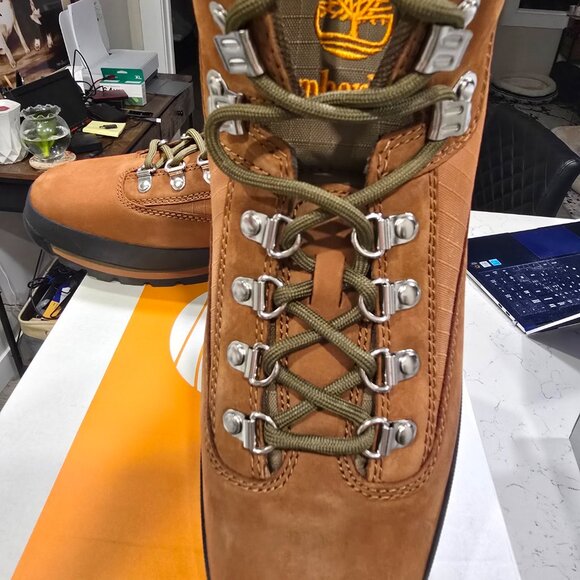 Timberland Euro Hiker Lace Up Men's Boots Rust Nubuck TB0A61YXF13 Size 10.5 NEW - Picture 2 of 12